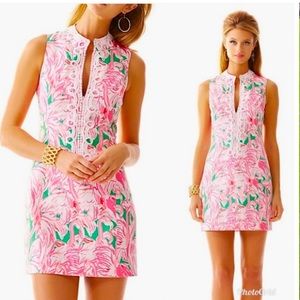 Lilly Pulitzer Alexa Shift Dress In Pink Colony Flamingo